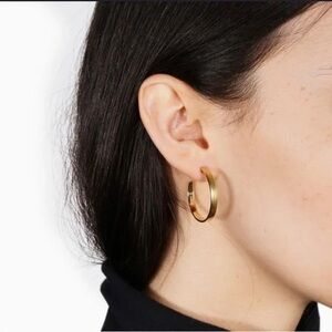 Meijuri 18k gold vermeil boyfriend hoops